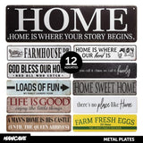 Load image into Gallery viewer, Rectangular Shape Farm House Designs Man Cave Metal Signs - 10cm x 40cm
