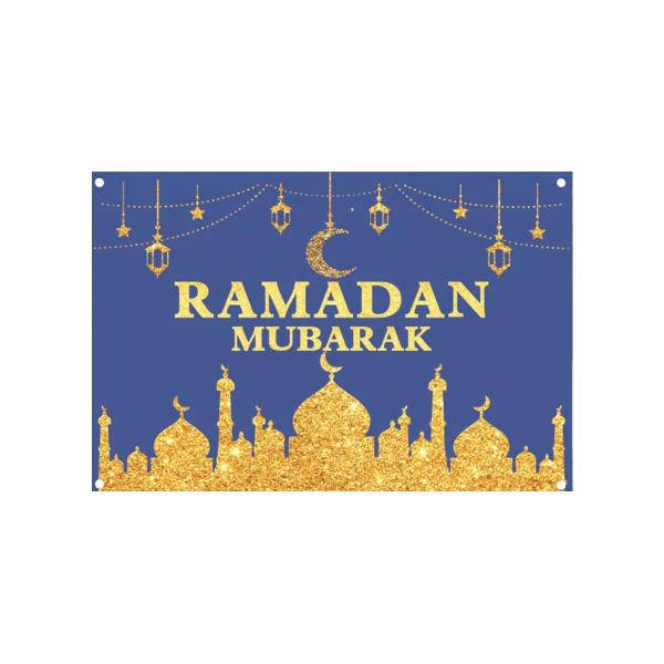 Linen Ramadan Mubarak Banner - 148cm