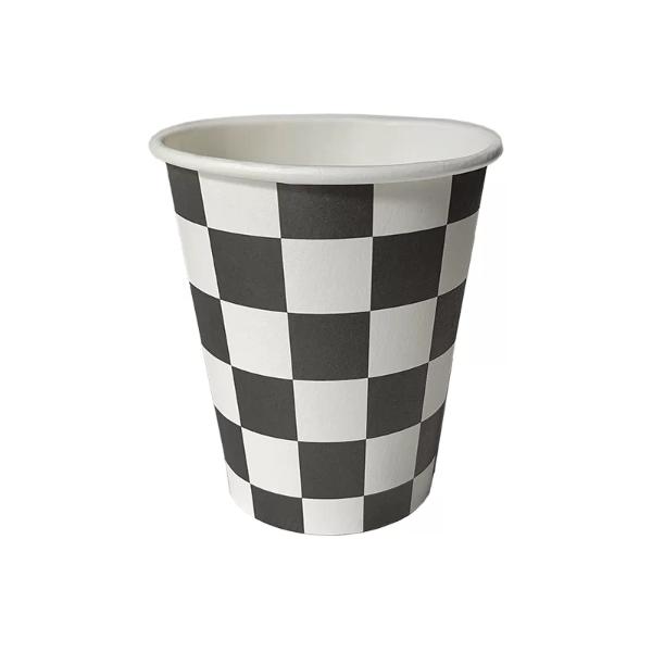Black & White Checkered Cups