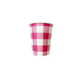 Load image into Gallery viewer, 20 Pack Pink Gingham Paper Cup - 266ml
