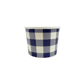 Load image into Gallery viewer, 10 Pack Blue Gingham Paper Tub - 473ml
