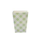 Load image into Gallery viewer, 10 Pack Green Gingham Popcorn Box - 10cm x 6cm x 15cm
