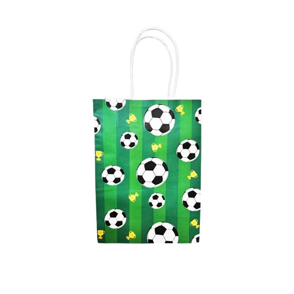 4 Pack Soccer Paper Bag - 15cm x 8cm x 21cm