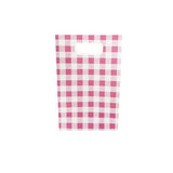 Load image into Gallery viewer, 6 Pack Pink Gingham Paper Bag - 12cm x 6cm x 18.5cm
