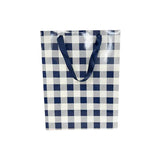 Load image into Gallery viewer, Blue Gingham Paper Bag - 25cm x 10cm x 33cm
