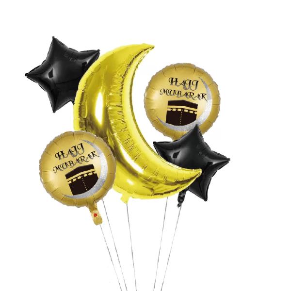 Hajj Mubarak Assorted Foil Balloon Set