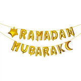 Load image into Gallery viewer, Gold Ramadan Mubarak Foil Balloon Banner - 40cm
