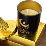 Load image into Gallery viewer, Ramadan Black &amp; Gold Candle With Lid In A Gift Box - 6.5cm x 11.5cm
