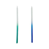 Load image into Gallery viewer, 12 Pack Blue Gradient Candles - 15cm
