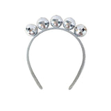 Load image into Gallery viewer, Silver Disco Ball Headband - 13cm x 17cm
