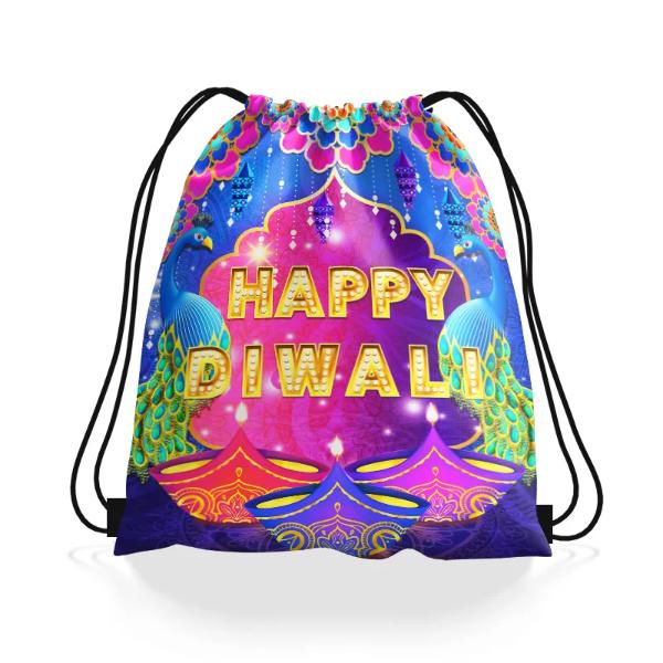 Happy Diwali Backpack - 40.5cm x 35cm x 31cm