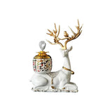 Load image into Gallery viewer, Arabic White Deer Metal Ceramic Incense Burner - 16cm x 19cm
