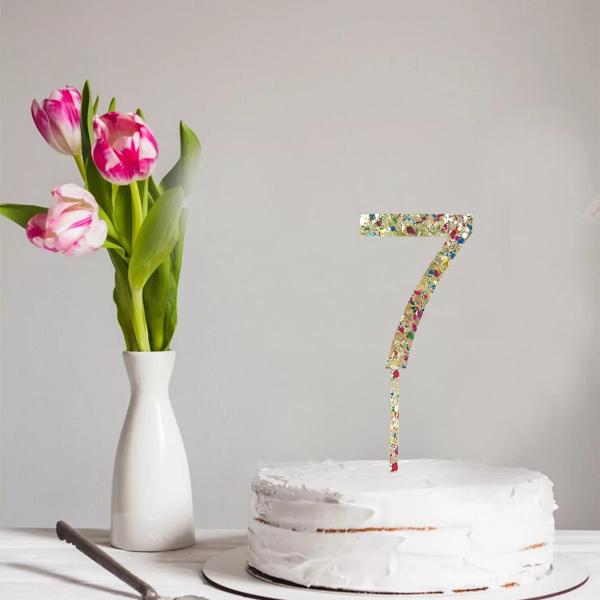 Acrylic Number Cake Topper - 7