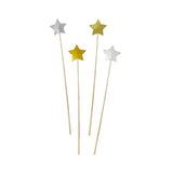 Load image into Gallery viewer, 12 Pack Happy New Year Star Picks - 21cm
