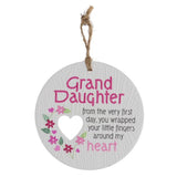 Load image into Gallery viewer, Ceramic Piece Of My Heart Grand Daughter Hanging Plaque
