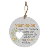 Load image into Gallery viewer, Ceramic Piece Of My Heart Mum To Be Hanging Plaque
