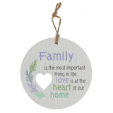 Load image into Gallery viewer, Ceramic Piece Of My Heart Family Hanging Plaque
