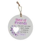 Load image into Gallery viewer, Ceramic Piece Of My Heart Best Of Friends Hanging Plaque
