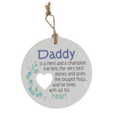 Load image into Gallery viewer, Ceramic Piece Of My Heart Daddy Hanging Plaque
