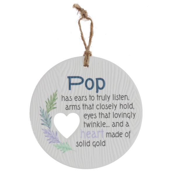 Ceramic Piece Of My Heart Pop Hanging Plaque