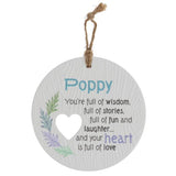 Load image into Gallery viewer, Ceramic Piece Of My Heart Poppy Hanging Plaque
