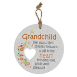 Load image into Gallery viewer, Ceramic Piece Of My Heart Grandchild Hanging Plaque
