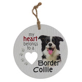 Load image into Gallery viewer, Ceramic Piece Of My Heart Border Collie Hanging Plaque
