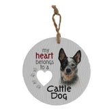 Load image into Gallery viewer, Ceramic Piece Of My Heart Cattle Dog Hanging Plaque
