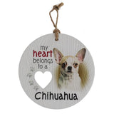 Load image into Gallery viewer, Ceramic Piece Of My Heart Short Chihuahua Hanging Plaque
