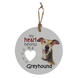 Load image into Gallery viewer, Ceramic Piece Of My Heart Greyhound Hanging Plaque
