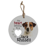 Load image into Gallery viewer, Ceramic Piece Of My Heart Jack Russell Hanging Plaque

