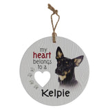 Load image into Gallery viewer, Ceramic Piece Of My Heart Kelpie Hanging Plaque
