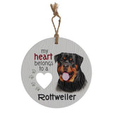 Load image into Gallery viewer, Ceramic Piece Of My Heart Rottweiler Hanging Plaque
