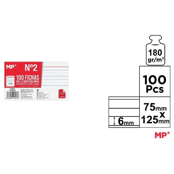 100 Piece Index Cards - 75 x 125mm
