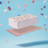 Load image into Gallery viewer, Dual Colour Rectangle Scalloped Cake Board - Pink &amp; Green 14 x 10 Inch
