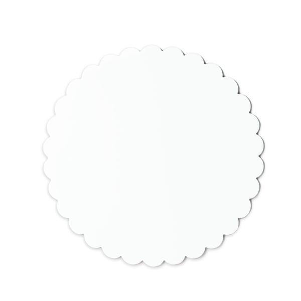 White Scalloped Cake Board - 25cm