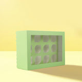 Load image into Gallery viewer, Pastel Green 12 Holes Papyrus Scalloped Tall Cupcake Box
