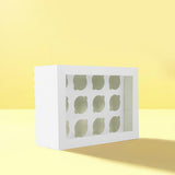 Load image into Gallery viewer, White 12 Holes Papyrus Scalloped Tall Cupcake Box
