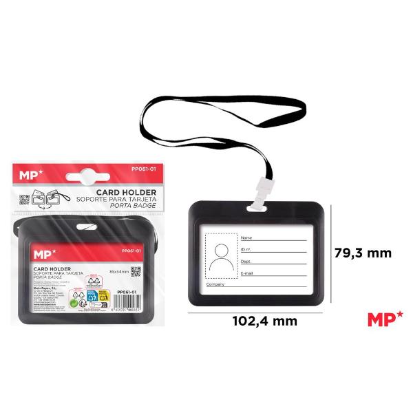 Black Horizontal Card Holder