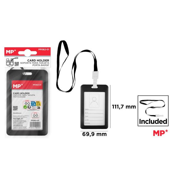 Black Vertical Card Holder