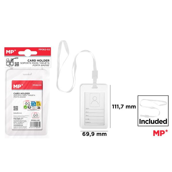 White Vertical Card Holder