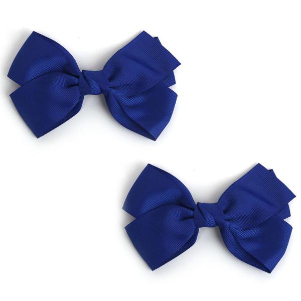 2 Pack Blue Hair Clip Bow