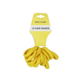 Load image into Gallery viewer, 12 Pack Yellow Elastic Hair Bands - 5cm
