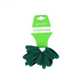 Load image into Gallery viewer, 12 Pack Green Elastic Hair Bands - 5cm
