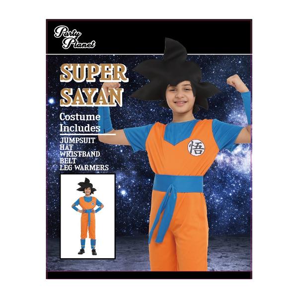 Super Sayan Boys Costume - 5 - 6 Years