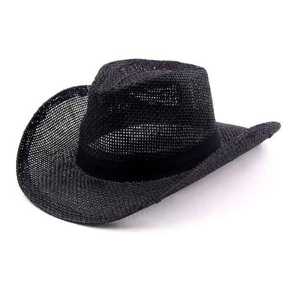 Black Burlap Cowboy Hat