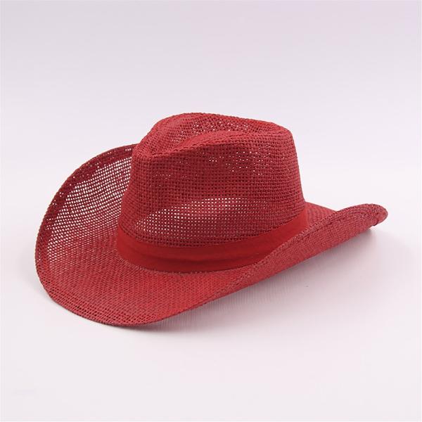 Red Burlap Cowboy Hat