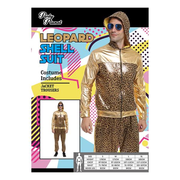 Leopard Shell Suit Men Costume - Medium