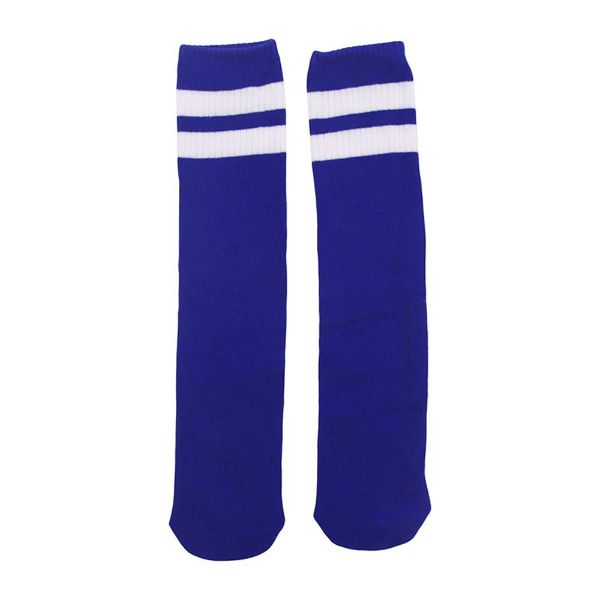 Blue Stripe High Knee Socks - 40cm