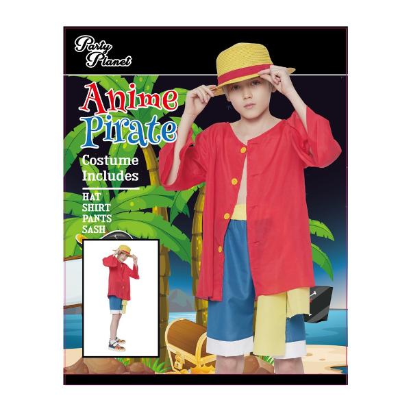 Anime Pirate Boys Costume - 7 - 8 Years